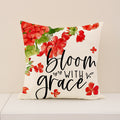 Valentine Floral Truck Linen Pillow Cover 18x18 Inch
