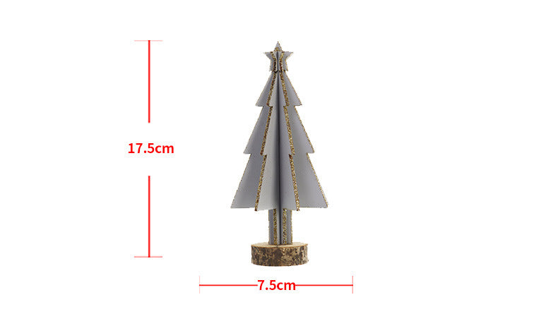 Mini Wooden Christmas Tree Tabletop Holiday Decor