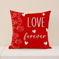 Valentine Plaid Bear Heart Basket Pillow Cover Set
