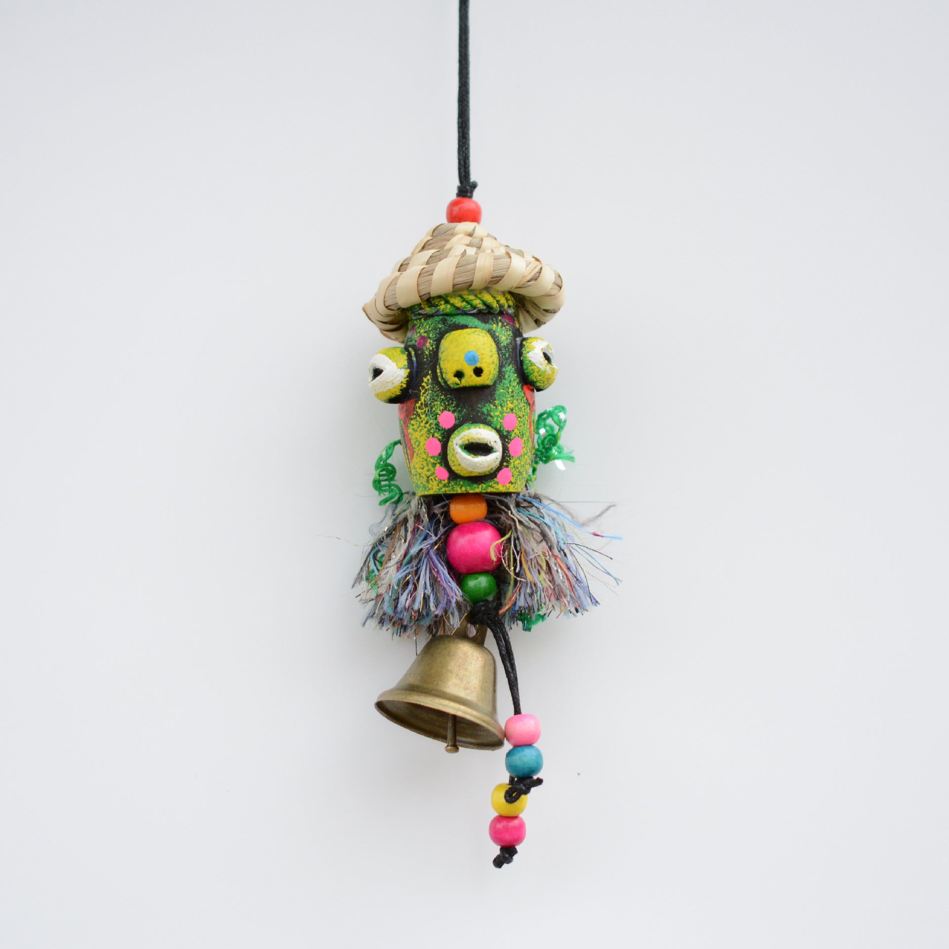 Handmade Wooden Tribal Doll Hanging Ornament Decor