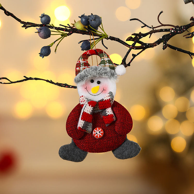 Cozy Plush Christmas Character Ornament Holiday Decoration Set