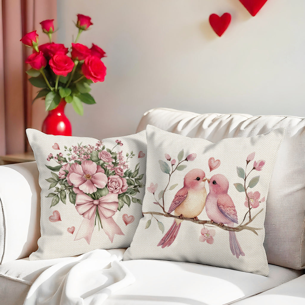 Valentine Pink Love Throw Pillow Covers Romantic Home Decor