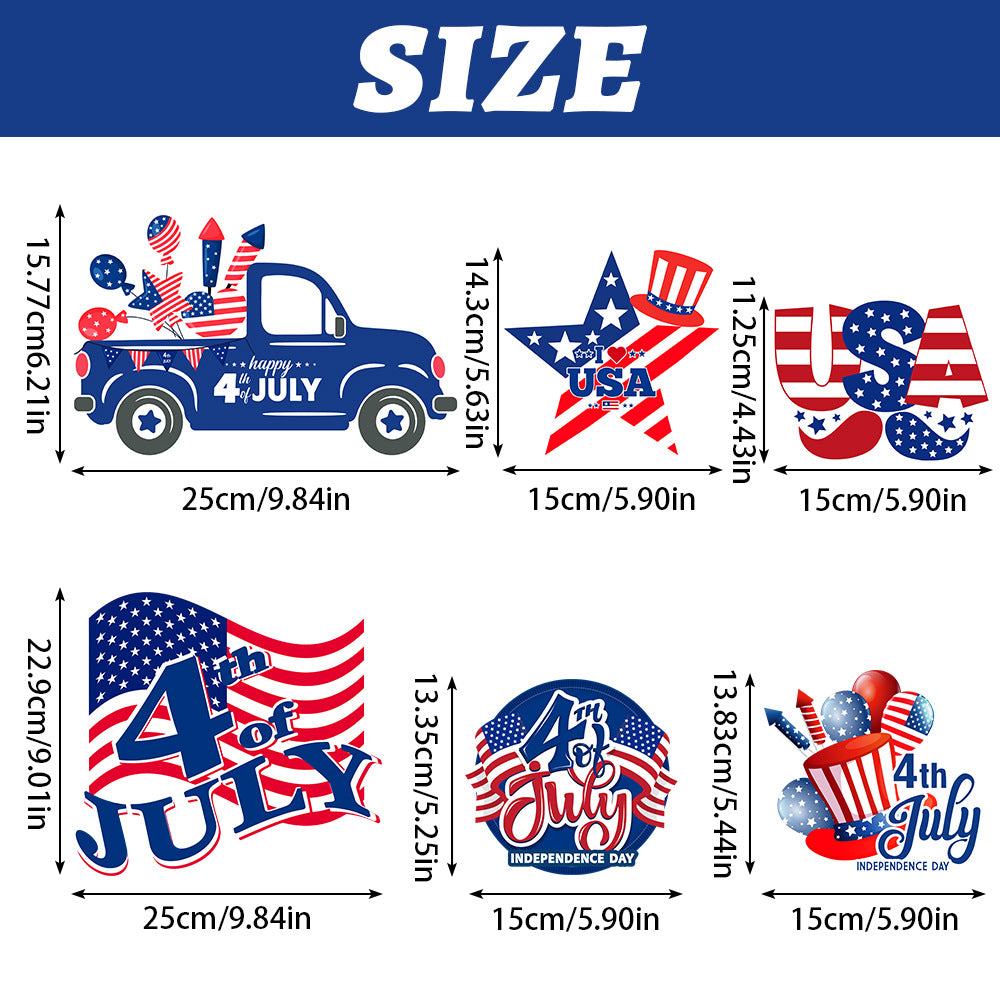4th of July Patriotic Tabletop Flag Decoration Set USA Party Supplies