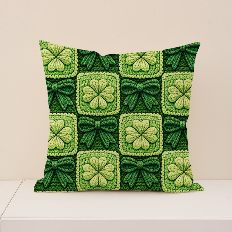 St Patrick’s Day Shamrock Pillow Cover Home Decor 18x18 Inch