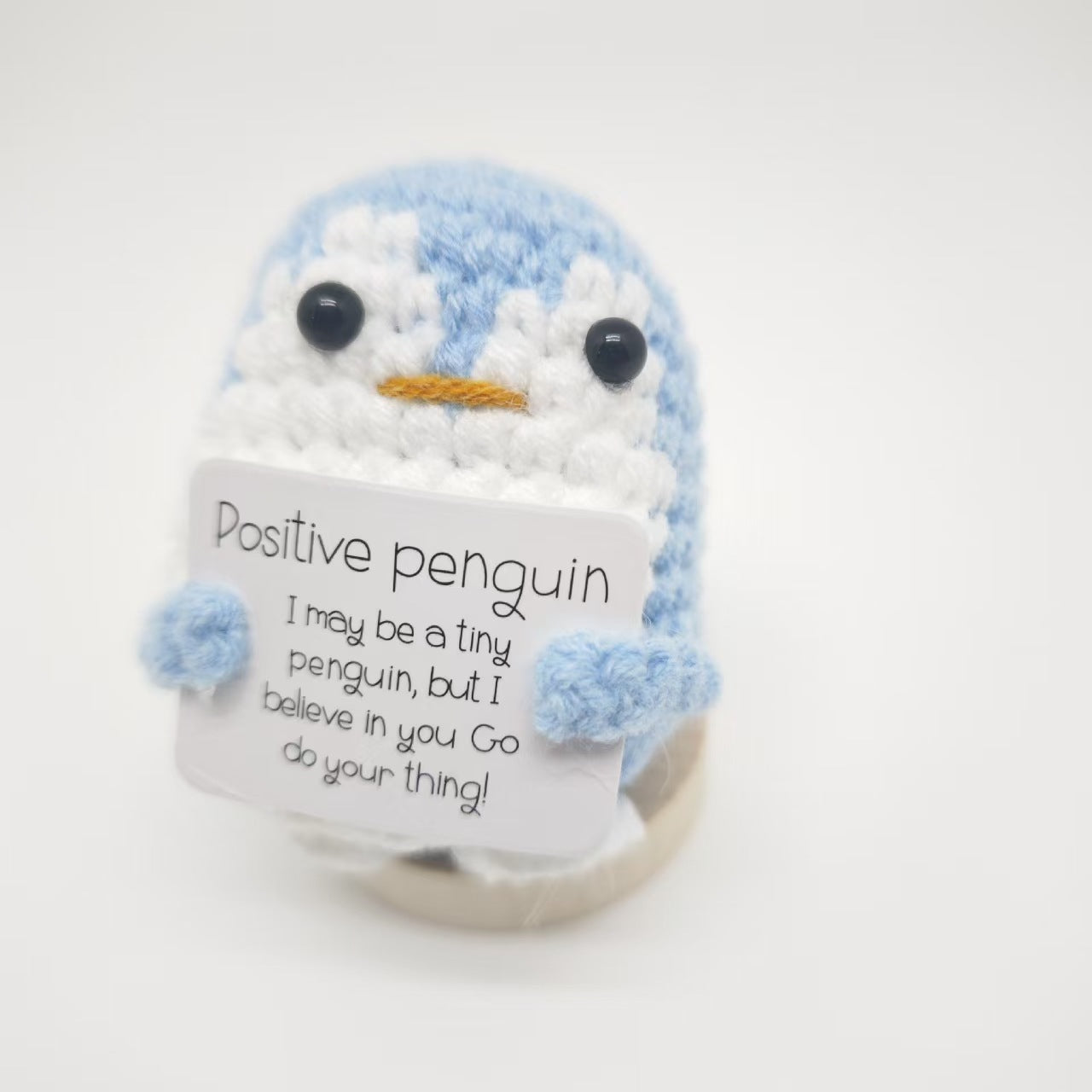 Valentine’s Day Crochet Penguin Keychain Cute Positive Gift