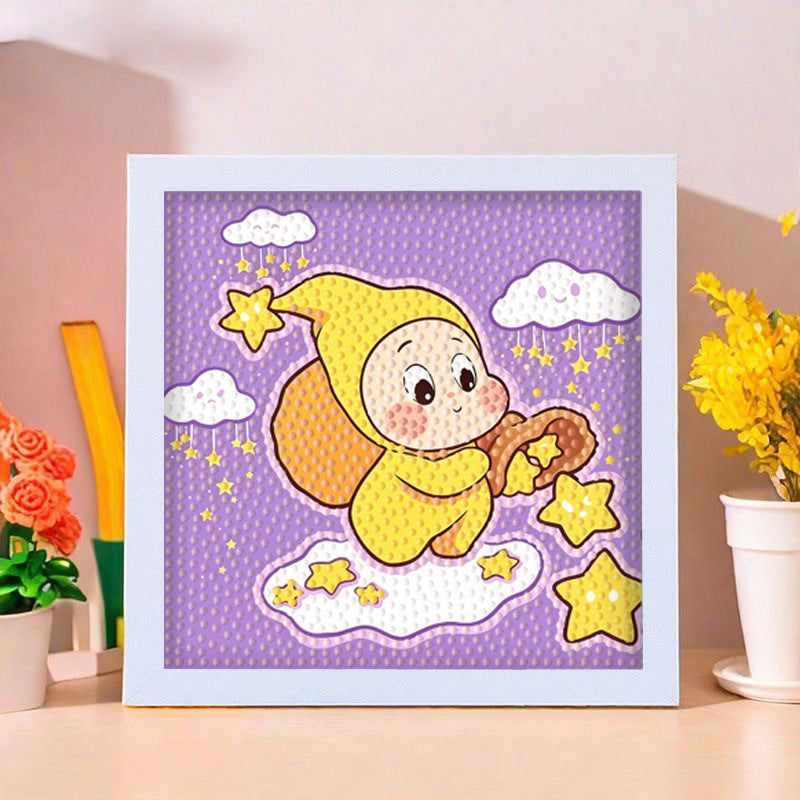 Diamond Painting Kit With Frame Cute Cartoon DIY Craft