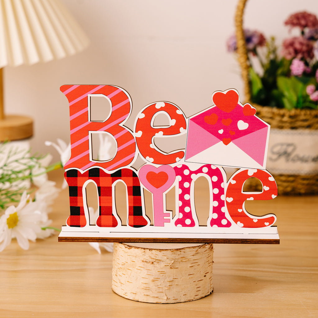 Valentine’s Day Wooden LOVE Table Decor Romantic Display