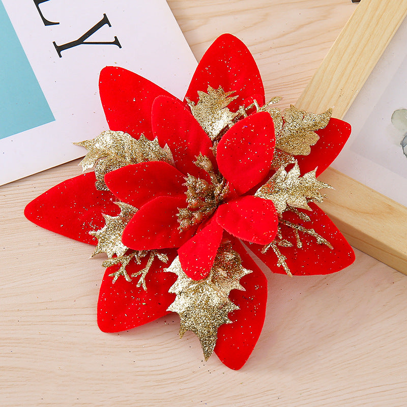Christmas Artificial Flower Heads Holiday Tree Decor