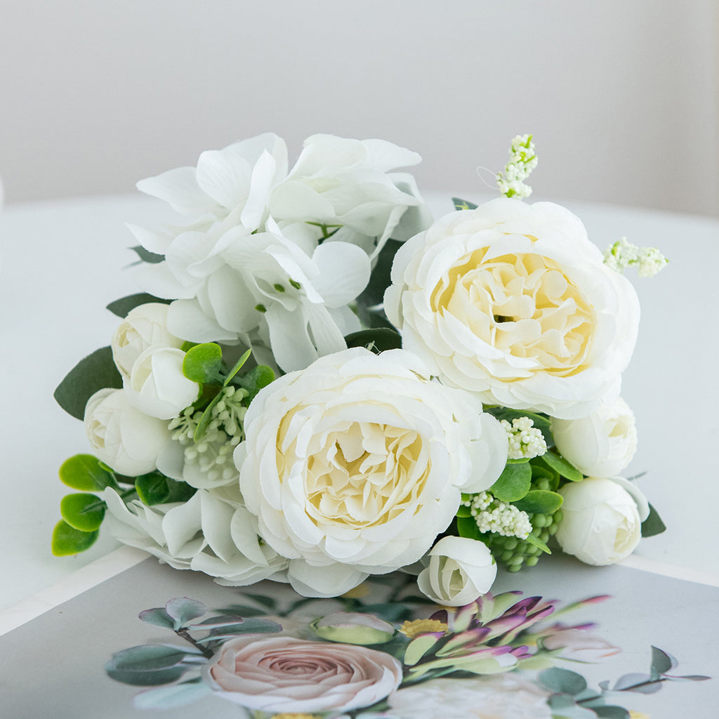 Valentine’s Day Peony Hydrangea Artificial Bouquet Decor