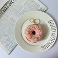 Crochet Donut Plush Keychain Cute Food Charm