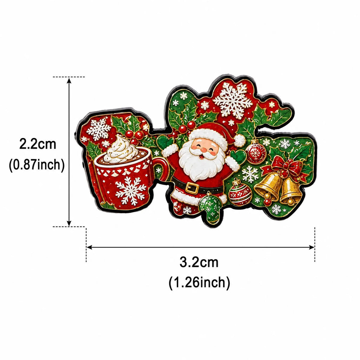 Christmas Santa Enamel Pin Brooch Holiday Jewelry