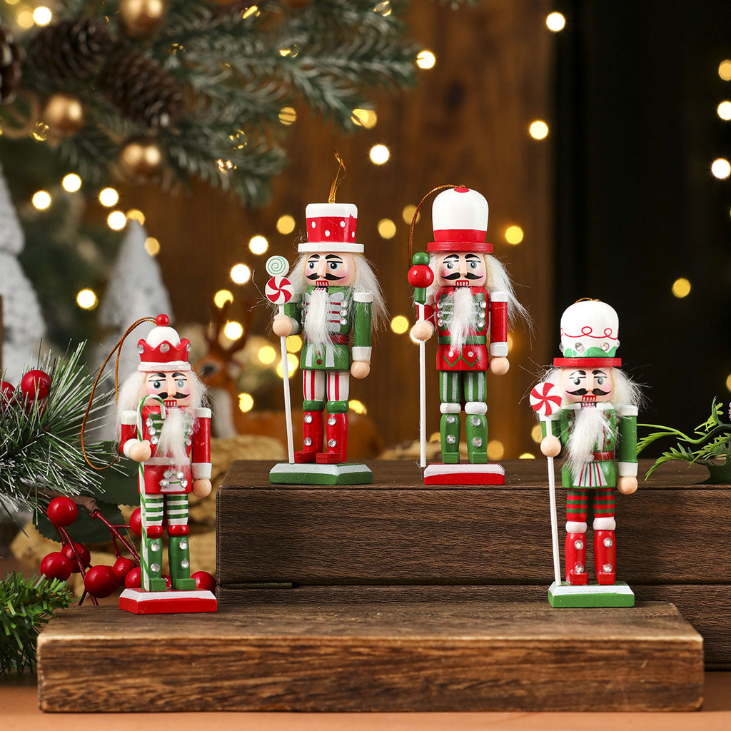 Christmas Nutcracker Wooden Figurine Holiday Table Decor