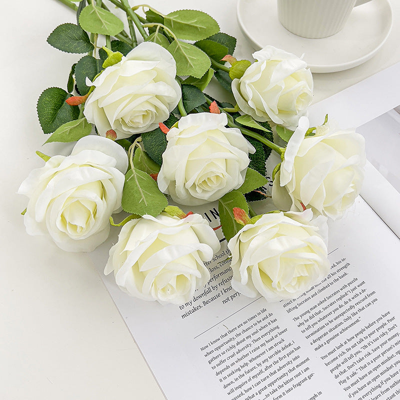 Valentine’s Day Artificial Rose Stems for Home Wedding Decor