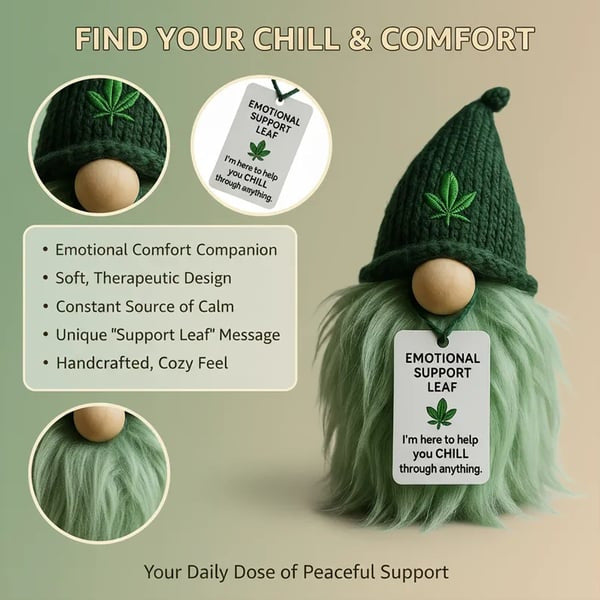 Crochet Gnome Plush Doll Emotional Support Decor Handmade Toy