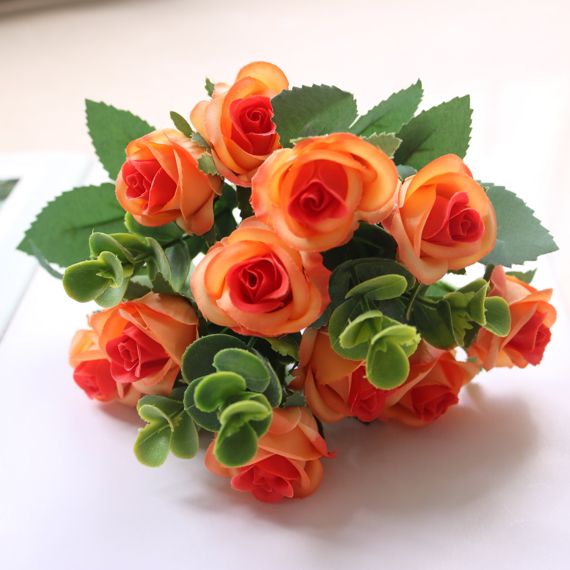 Valentine Eucalyptus Rose Faux Bouquet for Home Decor