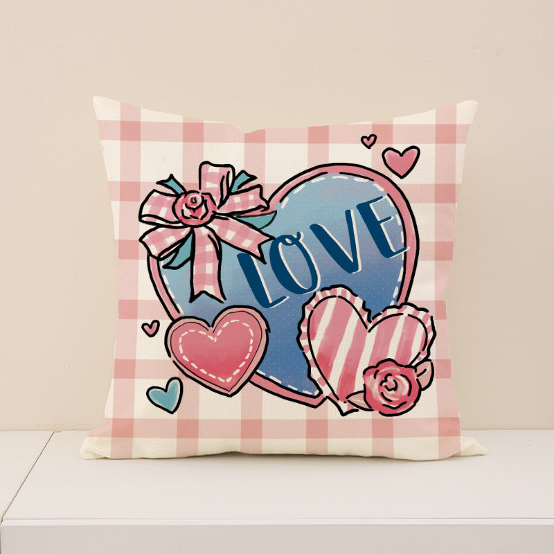Pink Love Throw Pillow Covers Valentines Truck & Heart Decor
