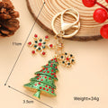 Rhinestone Christmas Charm Keychain Zinc Alloy Holiday Gift