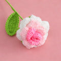 Handmade Crochet Rose Flower Decor Gift Knitted Bouquet