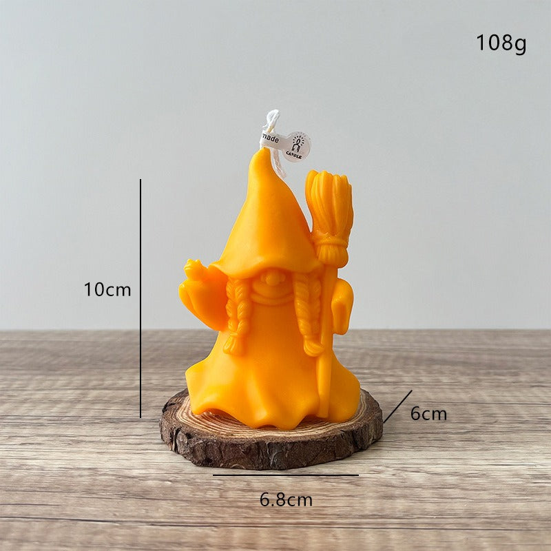3D Gnome Christmas Candle Holiday Decor Festive Tabletop Accent