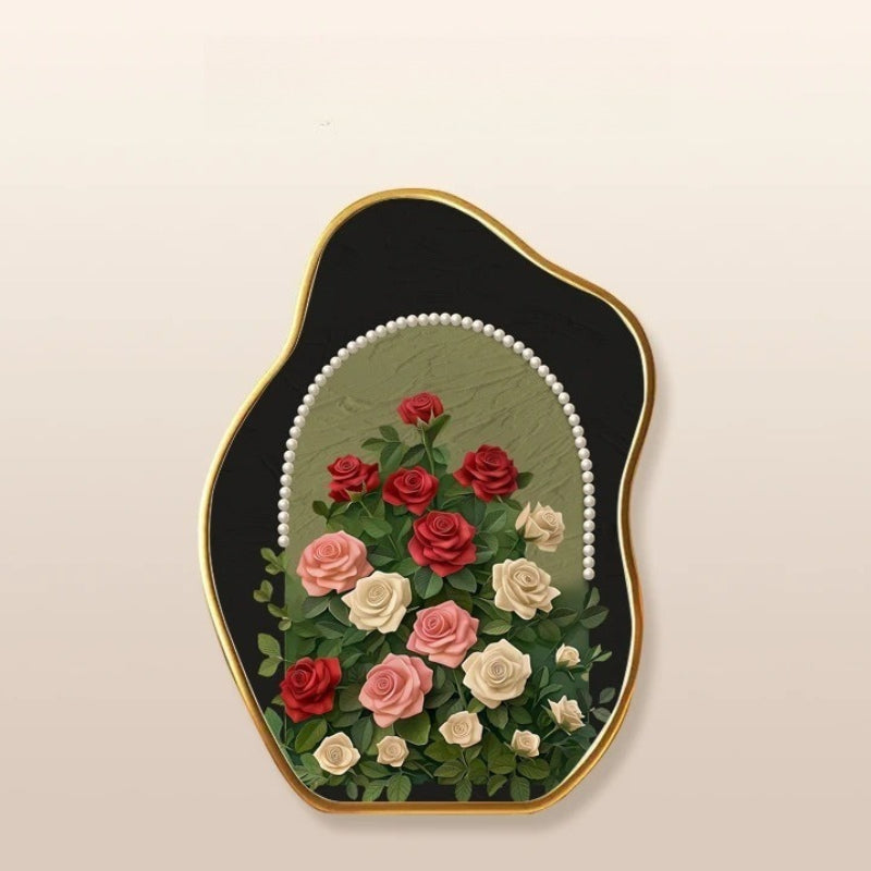 Vintage Floral Wall Art Decor Printed Flower Display Frame