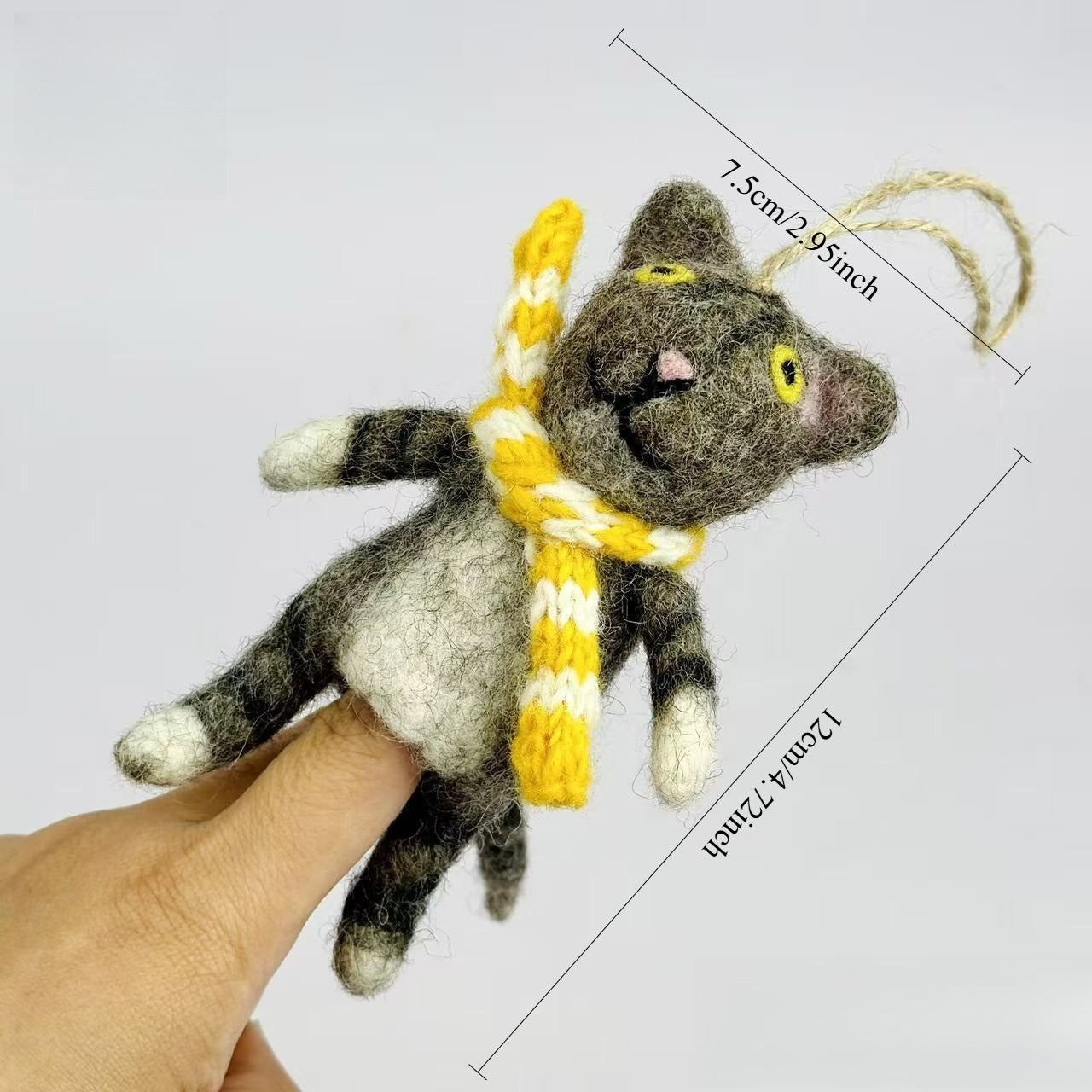 Handmade Wool Felt Animal Finger Puppet Ornament Keychain
