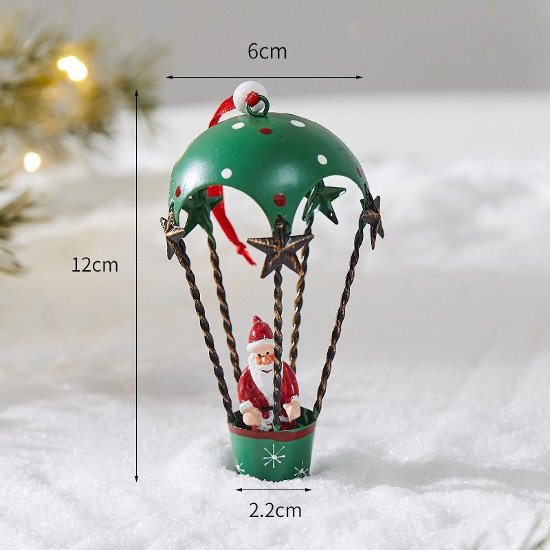 Christmas Metal Hanging Ornaments Santa Snowman Reindeer