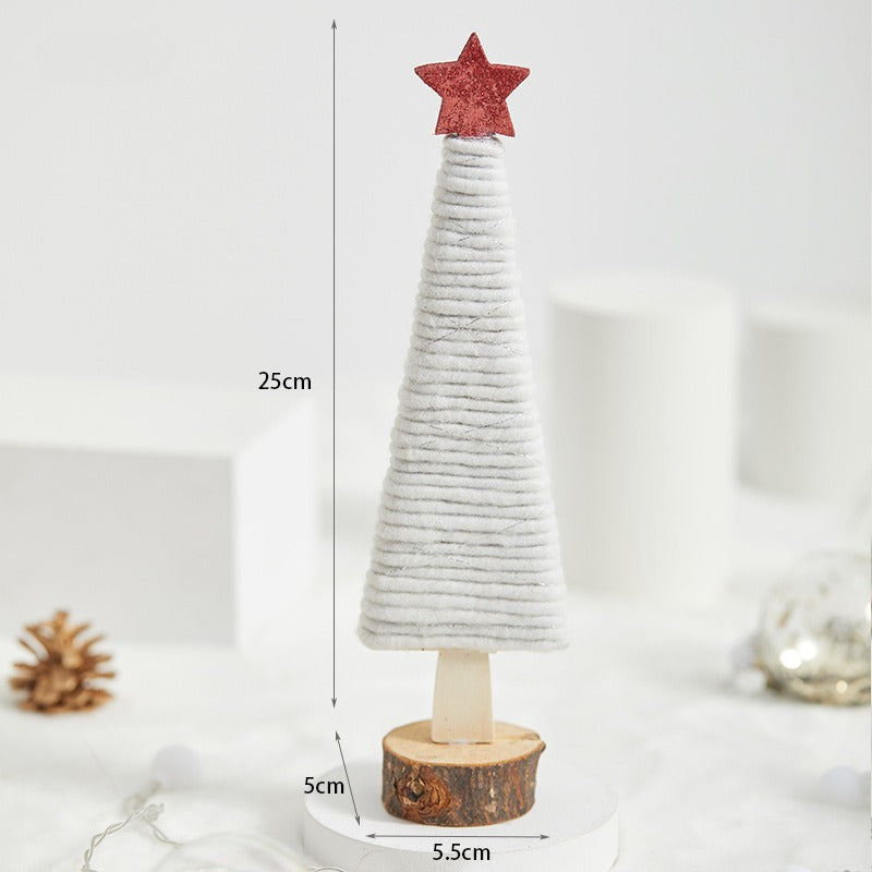 Wooden Wool Felt Christmas Reindeer Tabletop Decoration