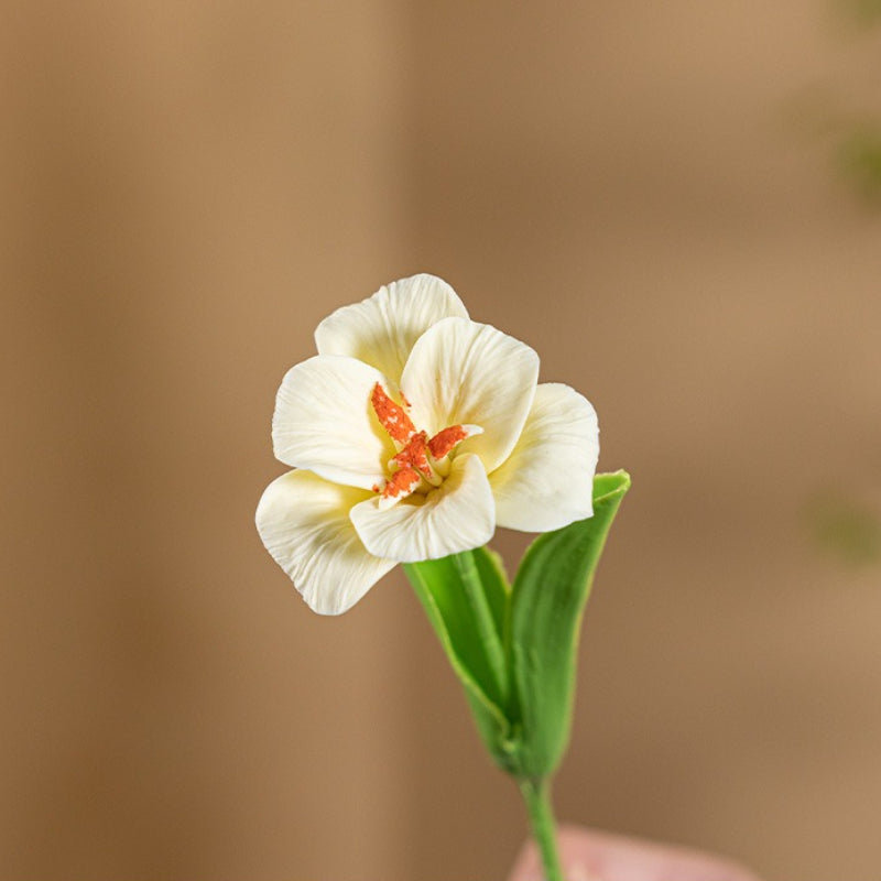 Smiling Ceramic Tulip Flower Stem Home Decor