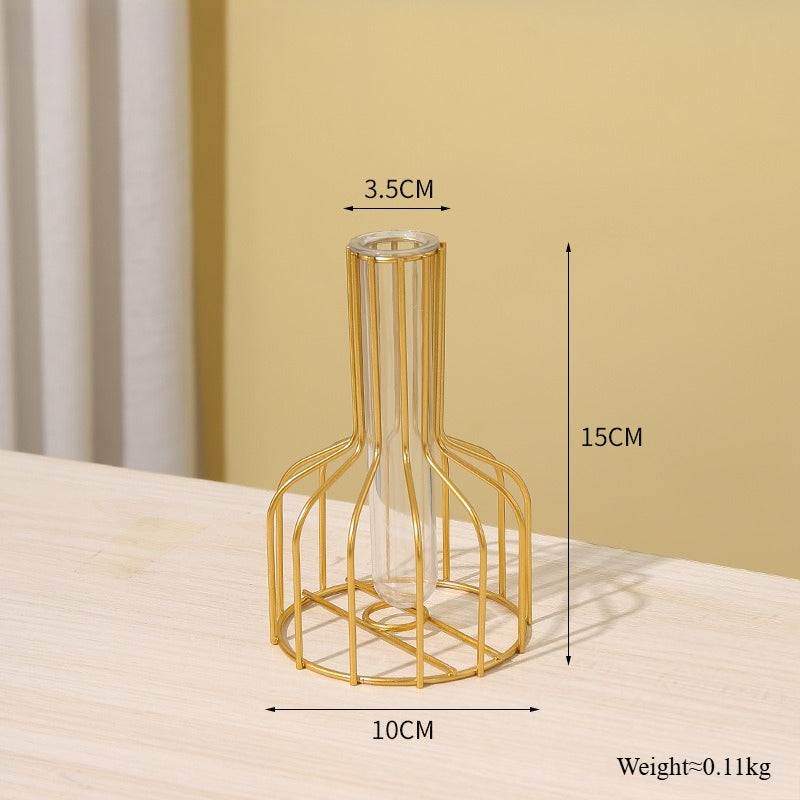 Iron Vase Decorative Planter for Home Table Desk