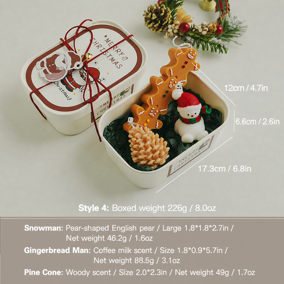 Christmas Scented Candle Gift Set Holiday Decor Collection