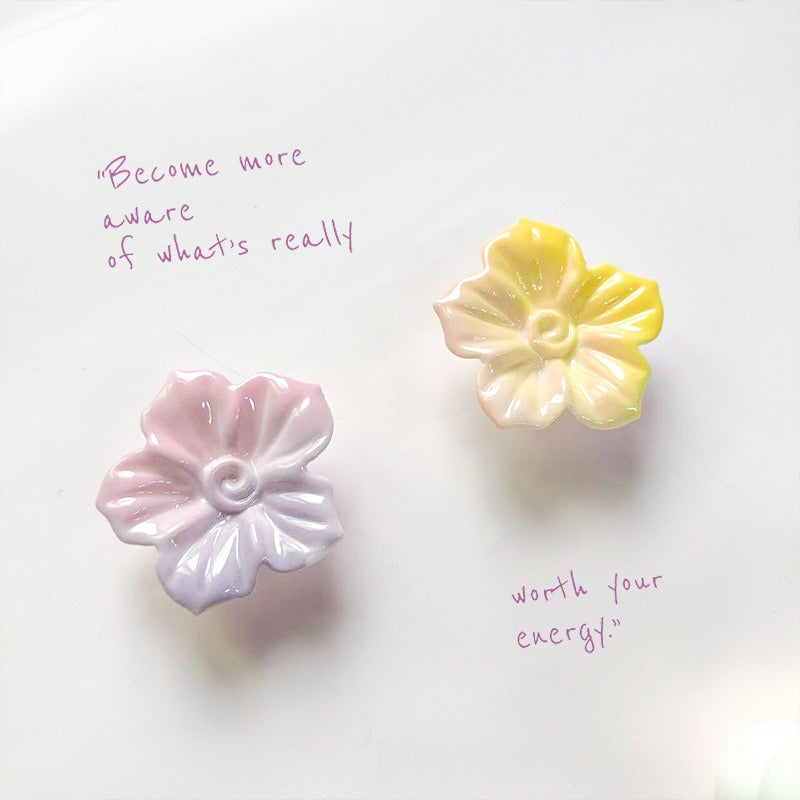 Ceramic Mini Flower Assortment Handcrafted Decorative Accent
