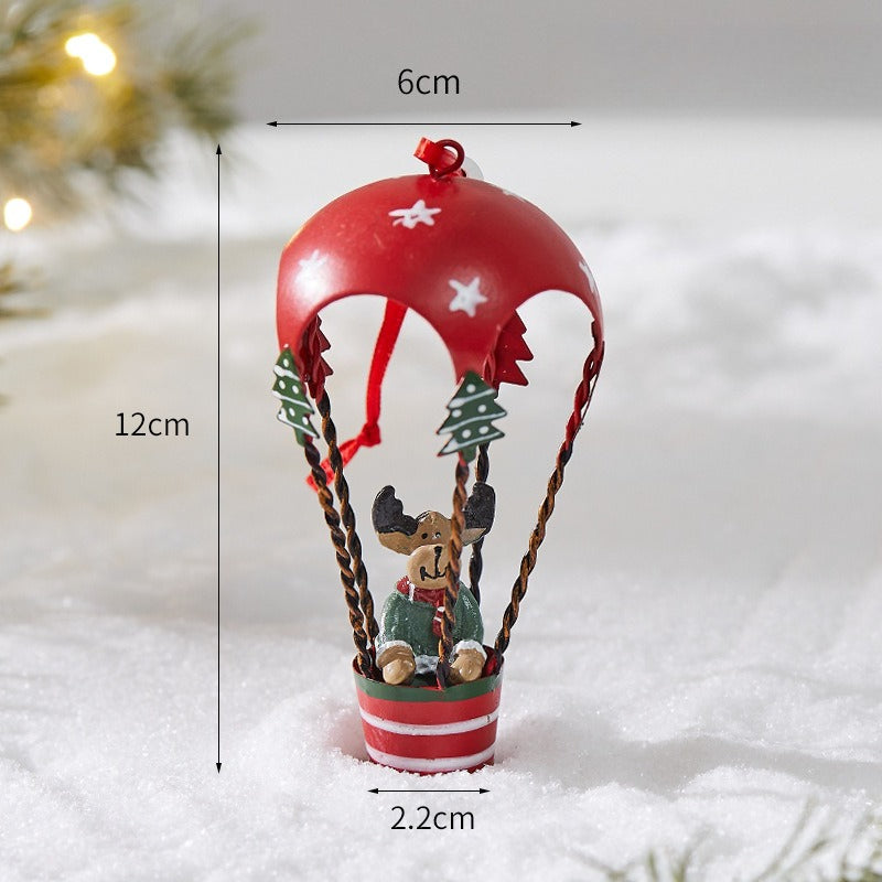 Christmas Metal Hanging Ornaments Santa Snowman Reindeer