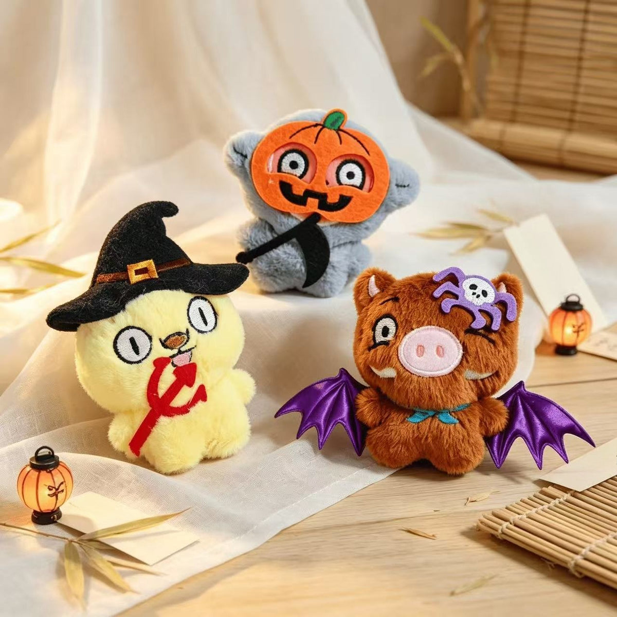Halloween Plush Character Hanging Bag Charm Keychain
