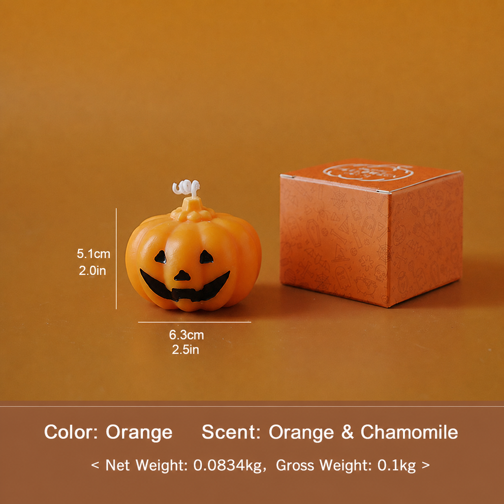 Halloween Ghost Pumpkin Skull Scented Candle Seasonal Decor