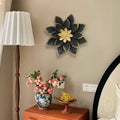 Handmade Black Gold Metal Flower Wall Art Decor 9 Inch