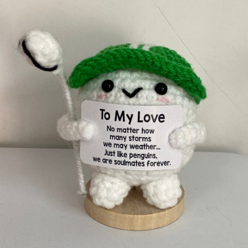 Handmade Crochet Golf Ball Plush Sports Gift Decor