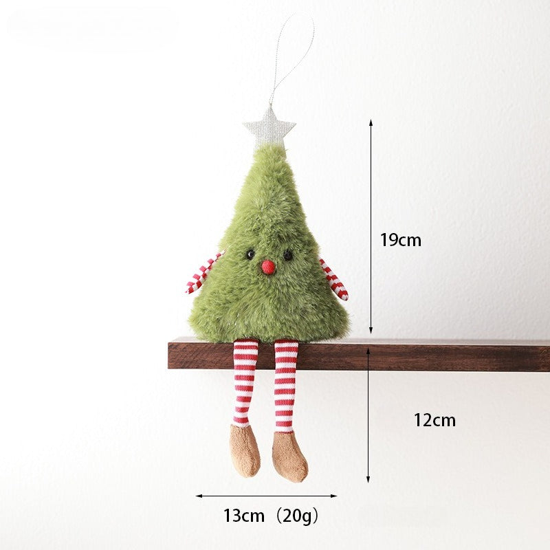 Christmas Plush Tree Decor Hanging Ornament and Tabletop Decoration