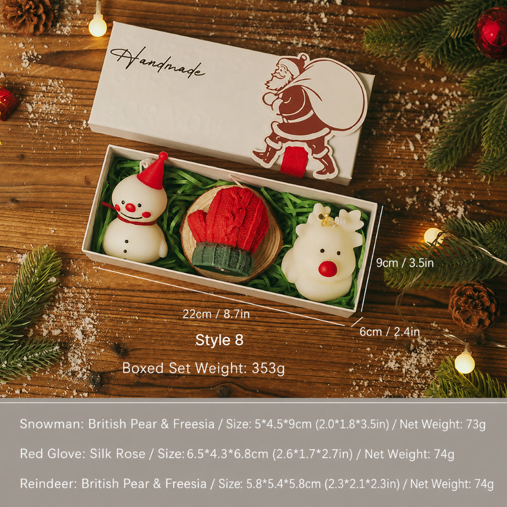 Christmas Scented Candle Gift Box Holiday Decorative Set