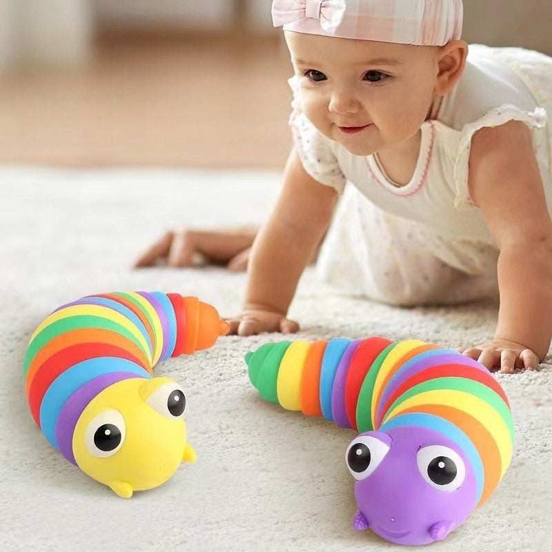 Rainbow Caterpillar Fidget Toy Stretch Sensory Toy