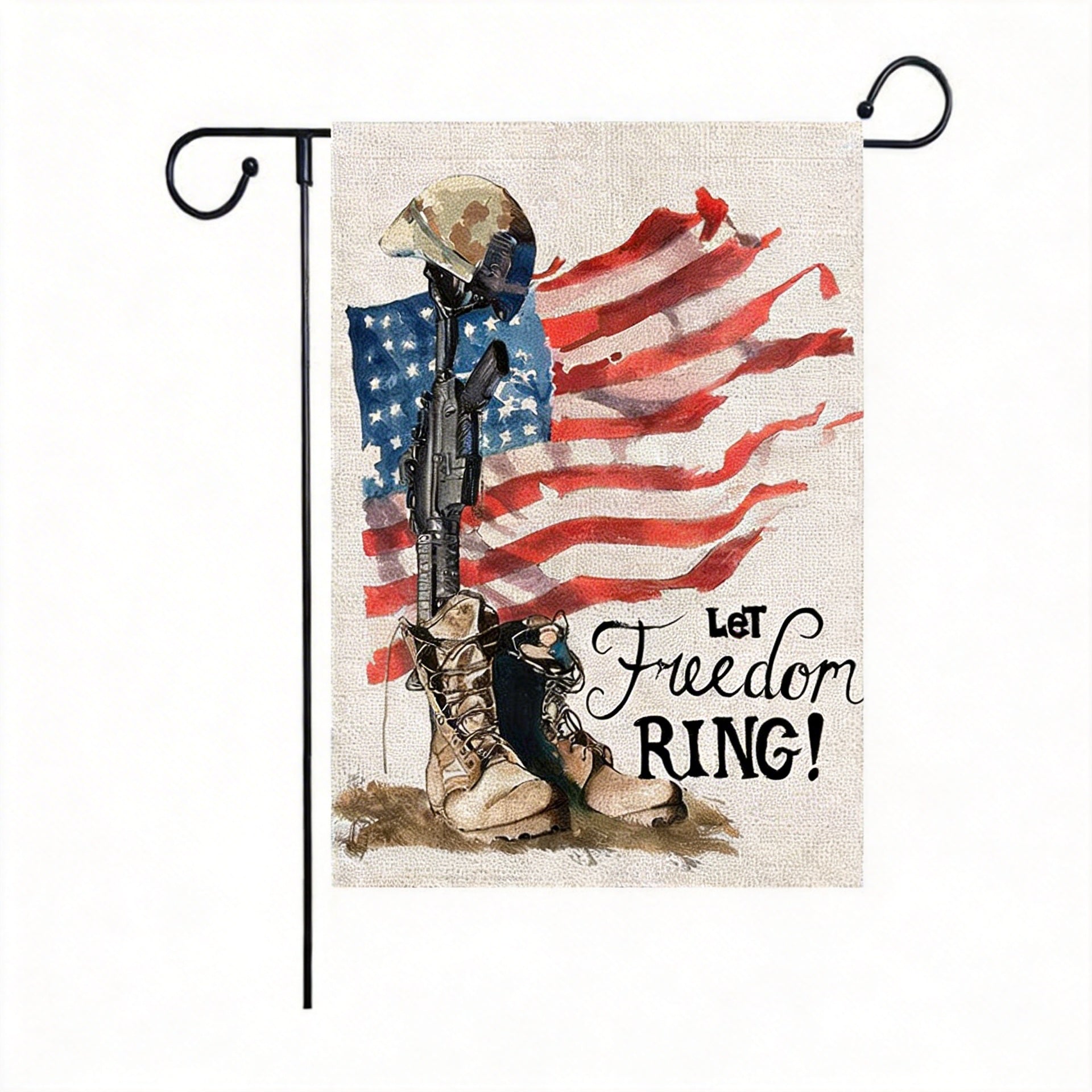 Fourth of July Patriotic Garden Flag USA Welcome Decor