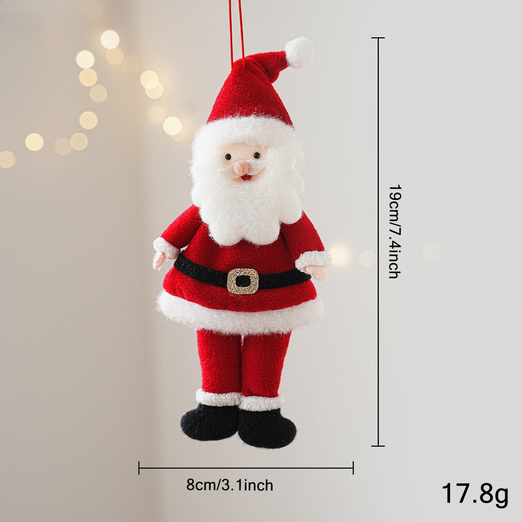 Fabric Christmas Santa Hanging Ornament Holiday Tree Decor