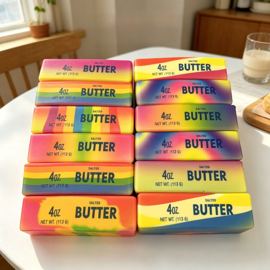 Colorful Butter Squishy PU Slow Rising Stress Relief Toy
