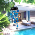 Solar Hanging Sea Glass Wind Chime Outdoor Decoration