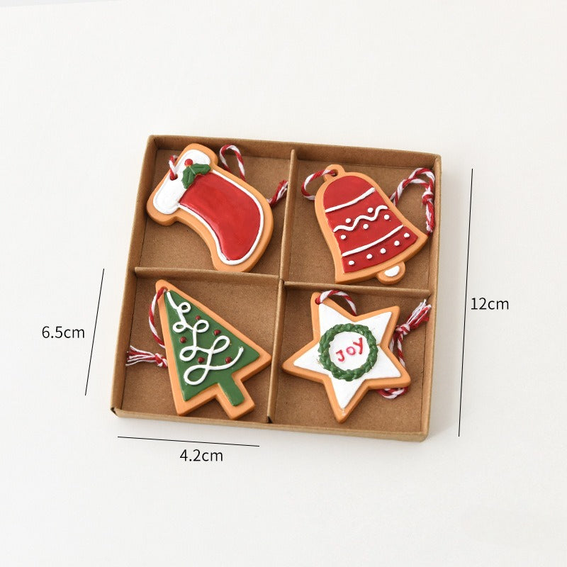 Christmas Resin Cookie Ornaments Holiday Tree Hanging Decor