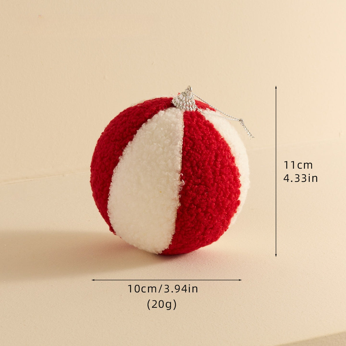 Christmas Candy Cane Lollipop Plush Ornament Holiday Tree Decor