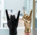 Rock Hand Gesture Resin Sculpture Modern Home Decor