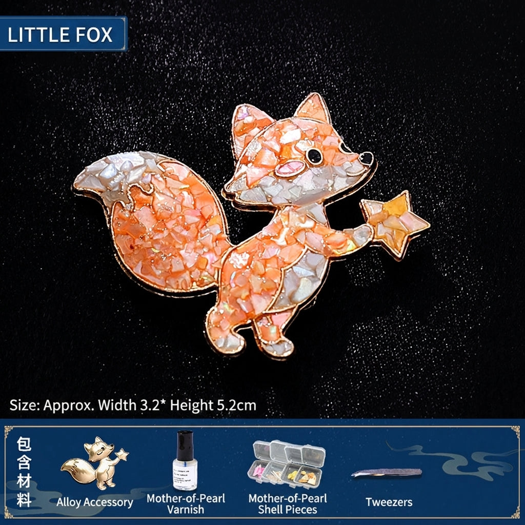DIY Mother of Pearl Brooch Hair Clip Craft Kit
