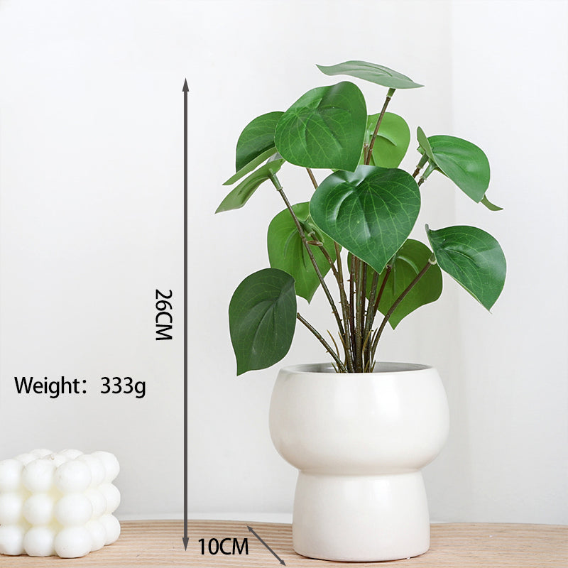 Artificial Potted Green Plant Desk Tabletop Decor