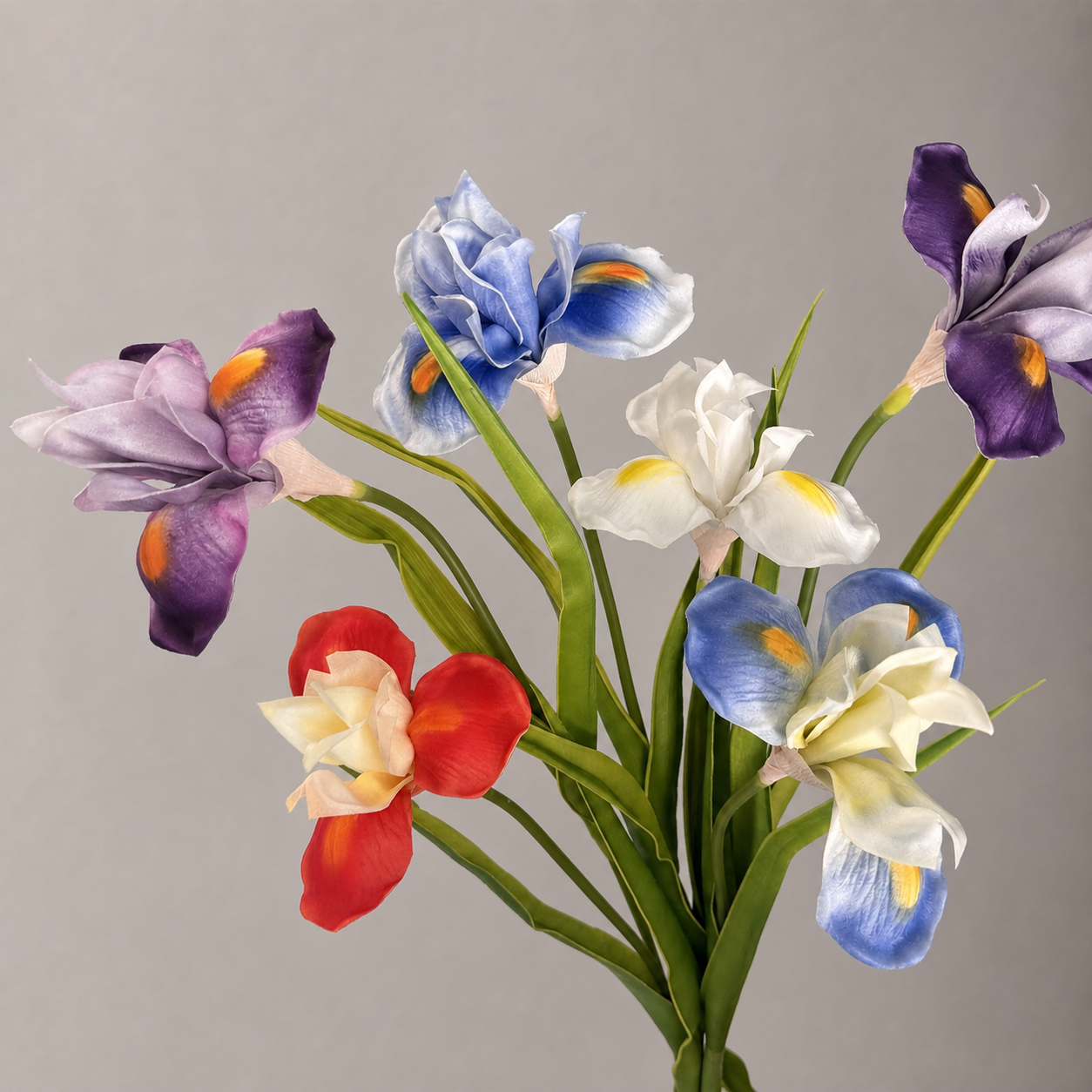 Artificial Iris Flower Faux Floral Stem Home Decor