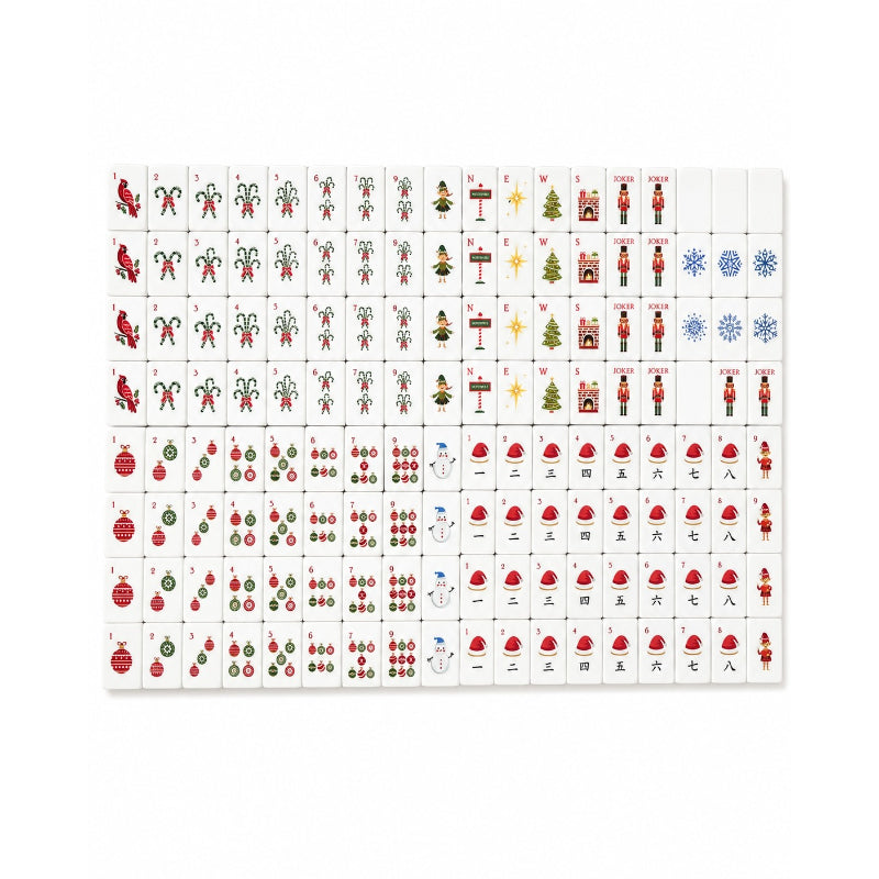 Christmas Themed Mahjong Set Acrylic Mahjong Tiles